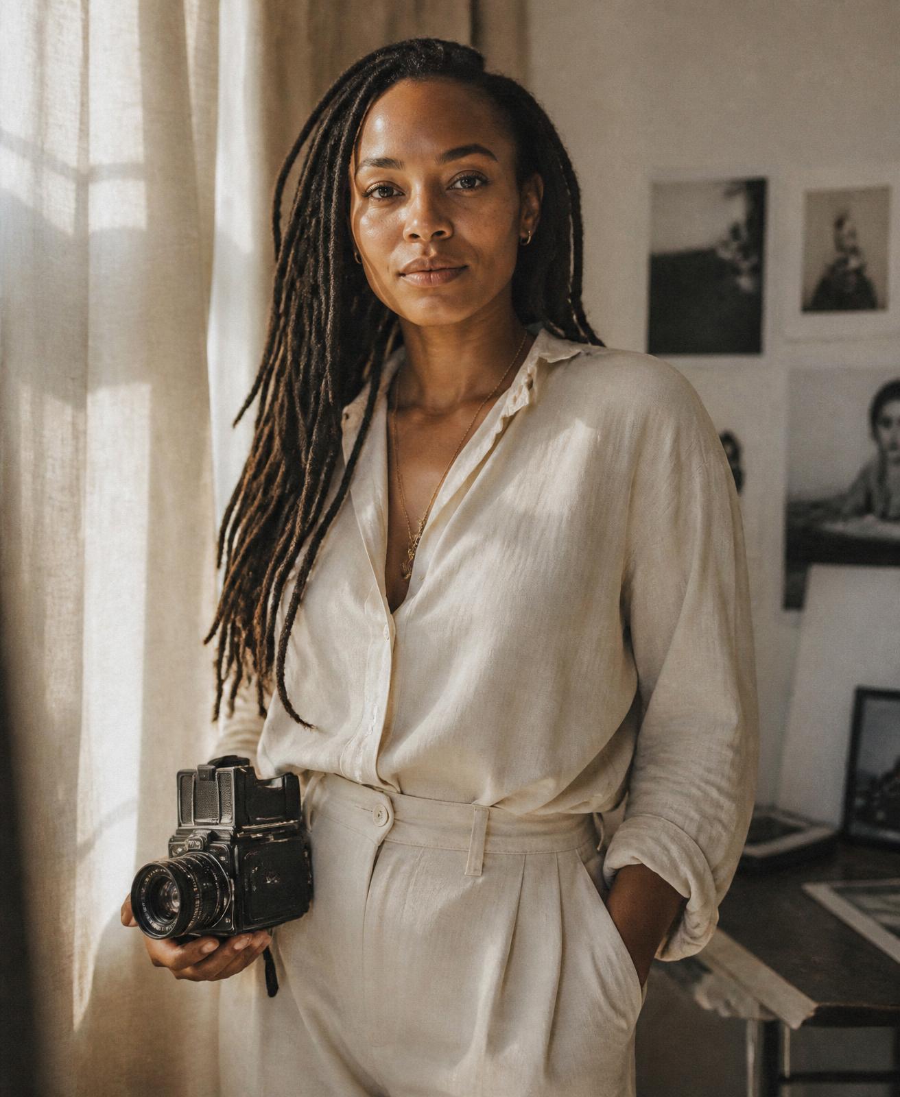 Marrisa K., founder of TheCurateHer, in her studio